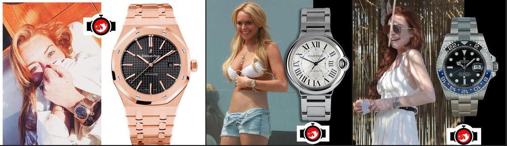 Discover Lindsay Lohan's Exclusive Watch Collection from Rolex, Cartier, and More